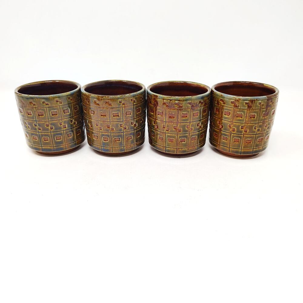 Pier 1 Imports Tenmokuyu Stoneware Teapot Tea Set Bamboo Japanese - Picture 9 of 14